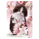 5D DIY Flower Cat Cross Stitch Diamond Embroidery Painting Home Decor Craft