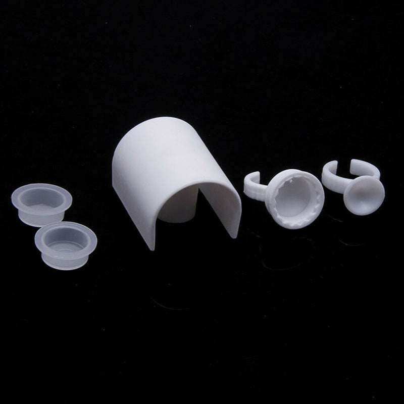 5pcs Eyelash Extension Glue Ring Adhesive Eyelash Pallet Holder Tool Makeup Kit