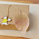 School Stationery Festival Gift Metal Bookmarks for Books Cartoon Leaf Offi E5S3