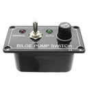 3Way MANUAL OFF AUTO DC 12V Fused Marine Bilge Pump Toggle Switch Panel with LED