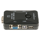 2-Port USB VGA KVM Switch Box+Cables for Computer Sharing Monitor Keyboard