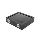 Ring Box Organizer Jewelry Holder Glass Top Display Case Tray 36 Slots Storage