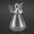 Set of 4 Cute Clear Glass Angel Shape Flower Plant Hanging Vase Wedding Dec