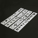 8pcs/set DIY Photo Album Scrapbooking Template Drawing Ruler Painting Tools