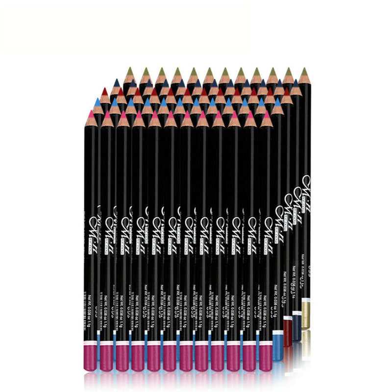 12PCS Makeup Lasting Eye Shadow Eyeliner Lip Pencil Pen Cosmetics Coffee