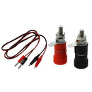 2 Pcs Red Black Banana Plugs To Alligator Clips Probe Test Cable 1M & 10 Pc N6H9