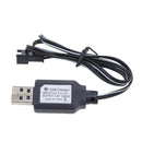 2x 4.8V 250mA Battery USB Charger Charging Cable Ni-Cd Ni-MH SM for Toys Car