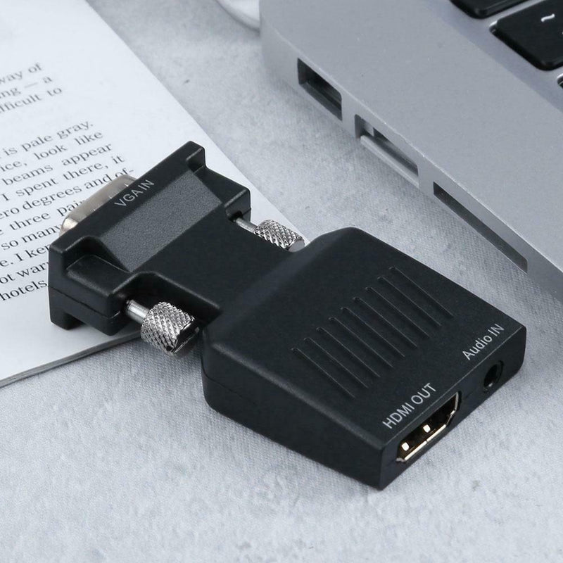 Portable VGA Male Port to HDMI Female Port Converter Adapter Connector