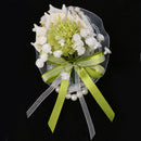 Wedding Bridesmaid Floral Calla Lily Wrist Corsage Hand Flower Bracelet