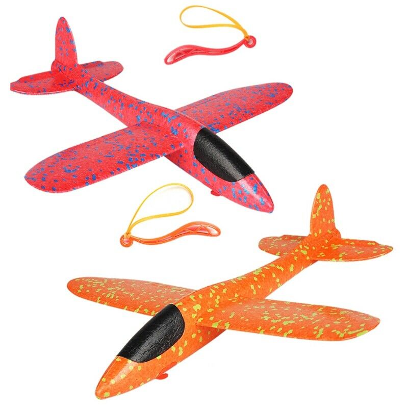 38CM EPP Foam Hand Throw Airplane Rubber Band Ejection Outdoor Launch Glide V1C7