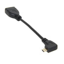 Right Angle HDMI Male D Mini To HDMI Female A Convertor Adapter Cable 1080P