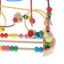 Kids Baby Fruit Wooden Around Bead Maze Educational Roller Coaster Game Toys