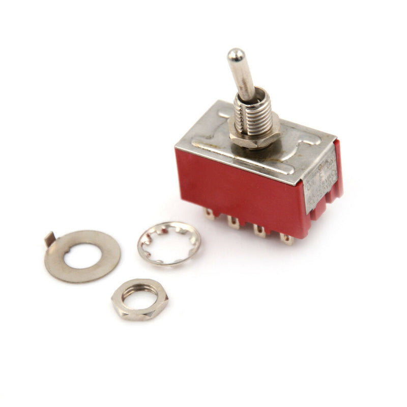 MTS-402 6A/125VAC 2A/250VAC 12 Pin 4PDT ON/ON 2 Position Mini Toggle Switch L Gw