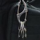 4Pcs Locking Carabiner Keychain 8Ring Quick Release Buckle Protable QuickdraS Gw