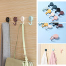10pcs Mini Wall Hook Traceless Bathroom Kitchen Self  Clothes Keys Cute