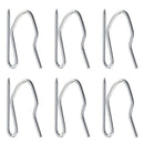 100 Pack Metal Curtain Hooks Drapery Hook Pins with Clear Box for Window Cu