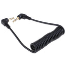 Coiled Audio Cable Jack Right Angle 90 Degree 3.5mm Jack Aux Cord Cable JR