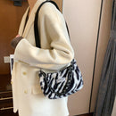 Fashion Zebra Print Shoulder Handbag Women Chain Travel Tote Messenger Bag