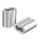 20pcs 3/8 inch (10mm) Diameter Wire Rope Aluminum Alloy Sleeves Clip Fittin J9Y8