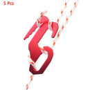 5 Pcs Red 9 Shape Rope Tightener Tie Down Strap Tool Camping Tent Rope Buckle,a