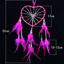 Heart Shape Dream Catcher with Feathers Wall Car Hanging Decor Ornament