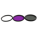 3 Pieces 67mm Professional Photography Lens Filter Kit for DSLR Camera, Includes