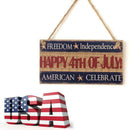 Wooden Independence Day Hanging Board Rectangle Craft Home DIY Decor Gift