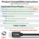 Fast Charging Smart Micro USB Data Sync Cable 3ft Nylon Braided for