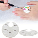 Mini Manicure Palette Nail Art Finger Ring Palette Mixing Stainless Steel