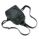 Solid Color Travel Backpacks PU Leather Women Small Shoulder School Bags