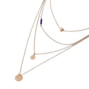 Multiple Layers Coin Beads Pendant Clavicle Chain Necklace Women Fashion Je