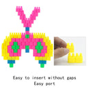 450 Pieces DIY Building Blocks, Colorful Plastic Puzzle Construction Playset,