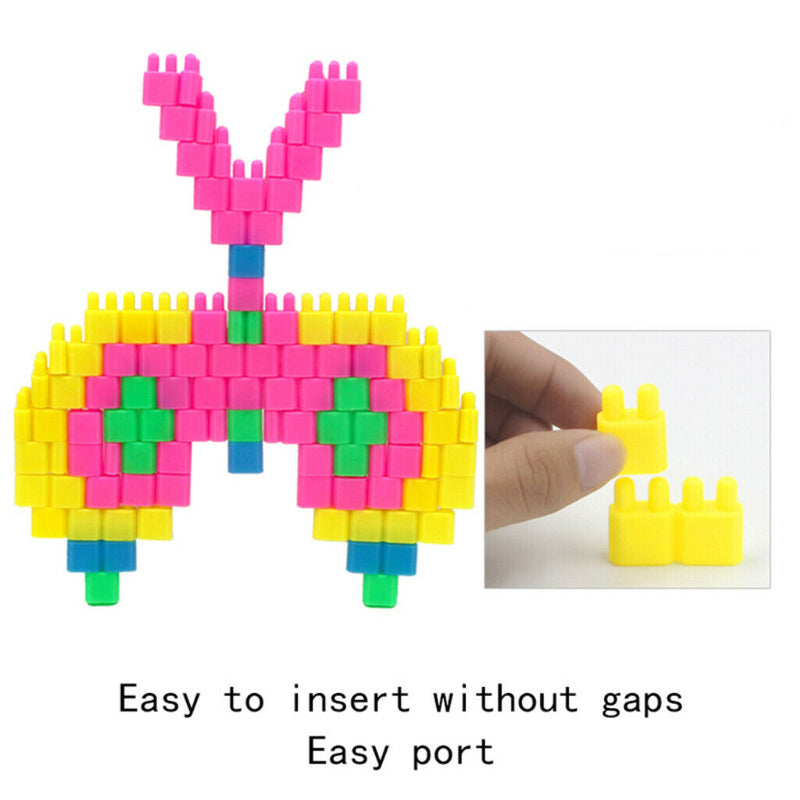 450 Pieces DIY Building Blocks, Colorful Plastic Puzzle Construction Playset,