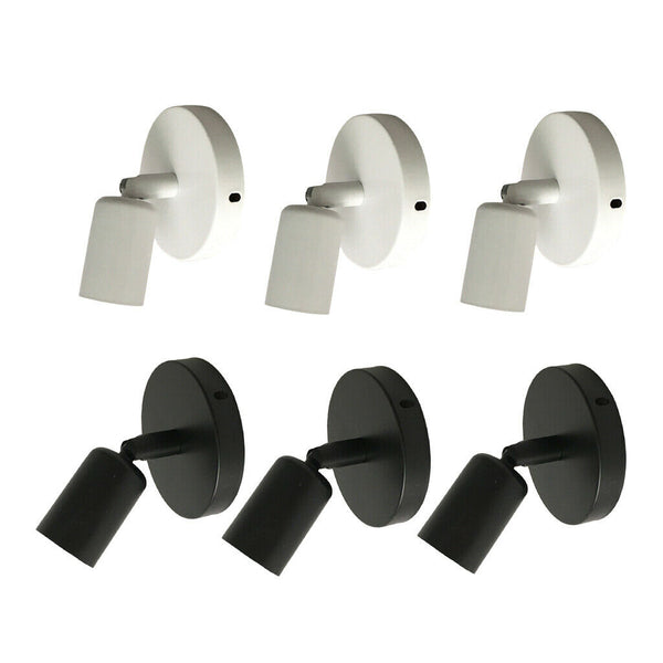 6x E27 110-240V Wall Plug-in Screw Base Round