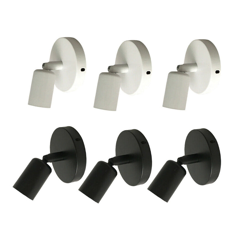 6x E27 110-240V Wall Plug-in Screw Base Round