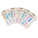 6pcs/set Colored flowers magnetic bookmarks stationery double sided bookmark 3C