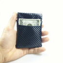 Men Women Leather Coin Purse Card Wallet Metal Spring Closure Small Change Bag
