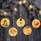 LED Star Christmas Light Hanging Round Santa Claus Fairy Lamp with Suction