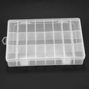 Electronic Parts Plastic Detachable 24Slots Storage Case Box 19.5x13cm O4V4