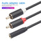 0.4m RCA Cable 2 RCA Male to Female 3.5mm Jack Adapter Audio Cable Cord #gib