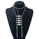 Fashion Women Crystal Collar Pendant Statement Bib Necklace Charm Chain