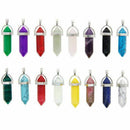 16pcs Creative Shape Healing Pointed Chakra Beads Stone Pendants for DIY Ne