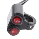 Dual On/Off Buttons 7/8in Handlebar Motorcycle Headlight Aluminum Switch A