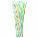 100Pcs Disposable Flexible Straws Plastic Drinking Supplies 20.8*0.5 cm C0T V3X2
