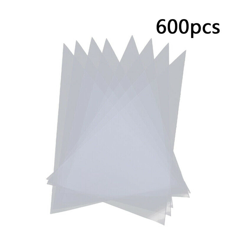 600pcs Clear Cellophane Cone Bags Twist Ties Large Size Party Sweet Cello Candy