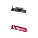 2Pcs 1/4" Socket Tray Organizer Set Red and Black Socket Rails Holder Storage