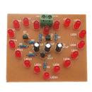 DIY Flash Light Kits 18 LEDs Heart-Shaped Red Flashing Electronic Parts Gift JR