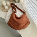 Solid Crossbody Handbag Women PU Leather Large Shoulder Bag (Light Brown) A