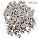 100Pcs/set  LOW PROFILE Locking Pin Backs Keepers for all Pin Post Pins BX