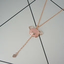 Stretchable Small Flying Pig Necklace Female Cute Moving Zodiac Pig Ear Boo R1A2